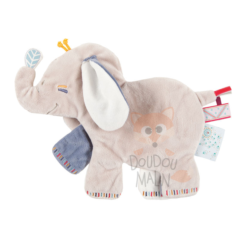  bao and wapi baby comforter platso elephant grey blue  